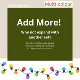 Party Festoon - Multi-Coloured, 20 Waterproof Led Festoon Lights Outdoor, Indoor Outdoor Globe String Lights - thumbnail 6