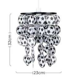 Valuelights Football Black Ceiling Shade And Bulb (D)23Cm - thumbnail 4