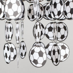 Valuelights Football Black Ceiling Shade And Bulb (D)23Cm - thumbnail 3