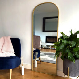 Jōbū Jobu Home - Gold 160X60Cm Arched Wall Mirror - Steel Frame For Bedrooms, Hallways & Dressing Areas - Yoko - thumbnail 2