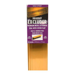 Stormguard Letterbox  Cover Draught Excluder - Metal - Gold With Cover