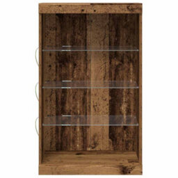 Berkfield Sideboard With Led Lights Old Wood 60,5X37X100 Cm - thumbnail 5