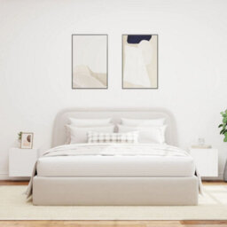 Walplus Tv Wall Cabinets With Led Lights 2 Pcs White 40.5X35X40 Cm - thumbnail 4
