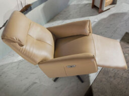Angel Cerda Elegant Leather Swivel Relax Armchair For Modern Living Spaces - thumbnail 5