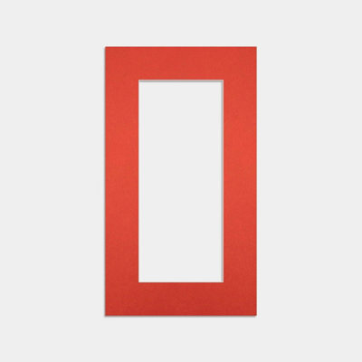 Ak Frames 16X9 Poppy Red Picture Mounts To Fit 12X5 Aperture Size - Mount Board Only (No Frame Included) - image 1