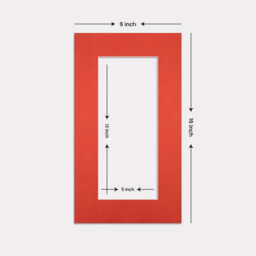 Ak Frames 16X9 Poppy Red Picture Mounts To Fit 12X5 Aperture Size - Mount Board Only (No Frame Included) - thumbnail 3