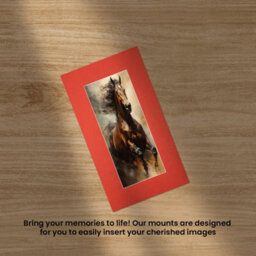 Ak Frames 16X9 Poppy Red Picture Mounts To Fit 12X5 Aperture Size - Mount Board Only (No Frame Included) - thumbnail 5