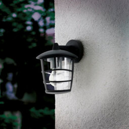 Modern Ip44 Outdoor Wall Light In Black - Stylish Lantern For Porches And Gardens - thumbnail 3