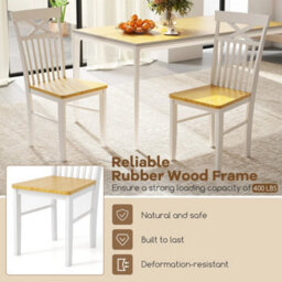 Wooden Dining Chairs Set Of 2 Farmhouse Style - thumbnail 6