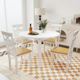 Wooden Dining Chairs Set Of 2 Farmhouse Style - thumbnail 3