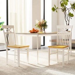 Wooden Dining Chairs Set Of 2 Farmhouse Style - thumbnail 4