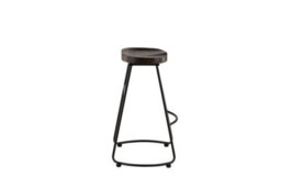 Ozark Bar Chair 2-Pack -Pine Barstool With Blacklegs-D41Xw48Xh74Cm,seat Height 74Cm - thumbnail 4