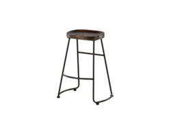 Ozark Bar Chair 2-Pack -Pine Barstool With Blacklegs-D41Xw48Xh74Cm,seat Height 74Cm - thumbnail 3
