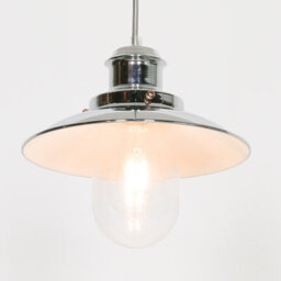 Contemporary Hanging Fisherman Lantern Style Pendant Chrome Finish Ceiling Light - thumbnail 2