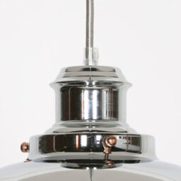 Contemporary Hanging Fisherman Lantern Style Pendant Chrome Finish Ceiling Light - thumbnail 4