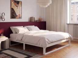 Beliani Bed Without Headboard Pine Wood Talairan 160 X 200 Cm (Eu King Size) White - thumbnail 2