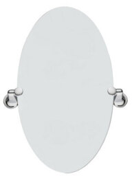 Sabichi Oval Bathroom Mirror - Wall Mounted Mirror - Chrome Finish - 45.5Cm X 30.3Cm - Frameless Mirror