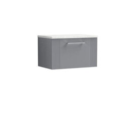 Nuie 600 W/h Single Drawer Vanity & Laminate Top - thumbnail 4