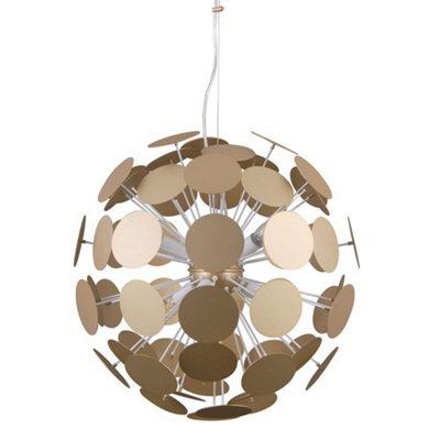 Luminosa Lighting Luminosa Modern Hanging Pendant White, Golden 6 Light , E14 - image 1