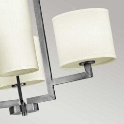 Luminosa Lighting Elstead Hampton 4 Light Multi Arm Ceiling Pendant Chandelier Antique Nickel, E27 - thumbnail 4