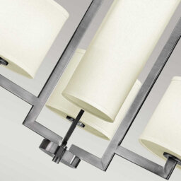 Luminosa Lighting Elstead Hampton 4 Light Multi Arm Ceiling Pendant Chandelier Antique Nickel, E27 - thumbnail 3