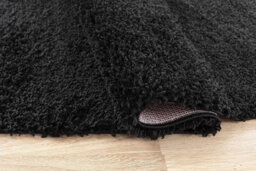 Modern Extra Large Small Soft 5Cm Shaggy Non Slip Bedroom Living Room Carpet Runner Area Rug - Black 120 X 170 Cm - thumbnail 4