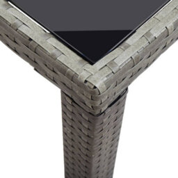 Berkfield Garden Table Anthracite 123X60X74 Cm Poly Rattan - thumbnail 4
