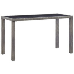 Berkfield Garden Table Anthracite 123X60X74 Cm Poly Rattan - thumbnail 1