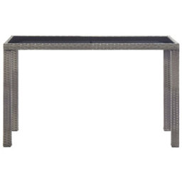 Berkfield Garden Table Anthracite 123X60X74 Cm Poly Rattan - thumbnail 2