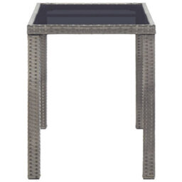 Berkfield Garden Table Anthracite 123X60X74 Cm Poly Rattan - thumbnail 3