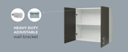 Jd Greta Kitchen Wall Unit 800mm Storage Cabinet With Doors And Shelf 80Cm - White Gloss - thumbnail 3