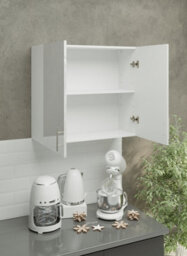 Jd Greta Kitchen Wall Unit 800mm Storage Cabinet With Doors And Shelf 80Cm - White Gloss - thumbnail 2