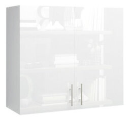 Jd Greta Kitchen Wall Unit 800mm Storage Cabinet With Doors And Shelf 80Cm - White Gloss - thumbnail 1