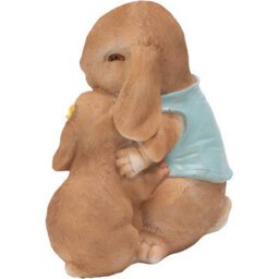 Pelle & Sol Mother And Child Rabbit Statue Garden Ornaments - Resin Outdoor Indoor Garden Decor -  170 X 120 X 200 mm - thumbnail 5