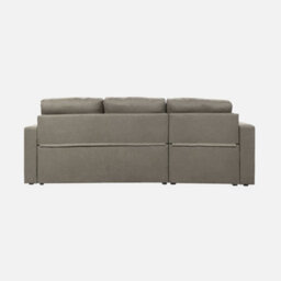 Sweeek - 3-Seater Reversible Corner Sofa Bed With Storage Ida Taupe Grey 219X84X68 Cm - thumbnail 9