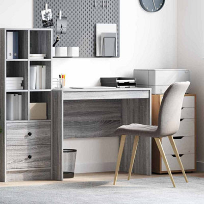 Berkfield Grey Writing Desk Grey Sonoma Engineered Wood 90 X 50 X 76 Cm - image 1