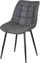 MCC Direct Set Of 2 Grey Suede Effect Dining Chairs Plush Padded Upholstered Accent Chair - Alba By Mcc - thumbnail 3