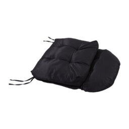Thehotsale Pp Cotton Black Chair Cushion Waterproof Swing Patio Seat Pads With Ties 110Cm L X 48Cm W, 8Cm (T) - thumbnail 6