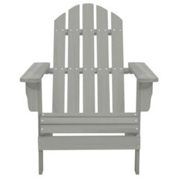 Walplus Garden Adirondack Chair With Ottoman&table Solid Fir Wood Grey - thumbnail 9