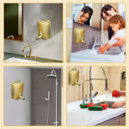 Wall-Mounted Soap Dispenser For Bathroom, Kitchen, Market, Hotel, Restaurant (800 Ml) In Bronze - thumbnail 5
