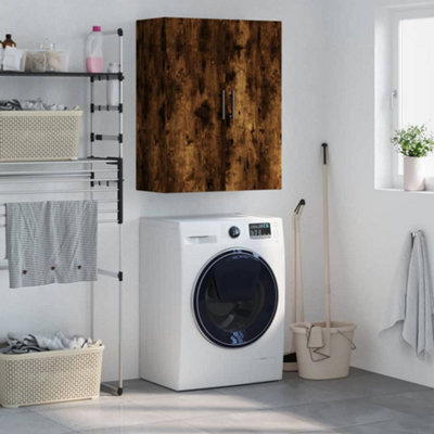Berkfield Wall Mounted Cabinet Smoked Oak 69.5X34X90 Cm - image 1