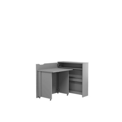 Arte Work Concept Slim Grey Convertible Hidden Desk 90Cm - Left - image 1