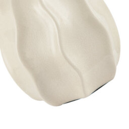 Happy Homewares Cream Gloss Ceramic Ripple Effect Table Lamp Base With Crackle Design - thumbnail 8