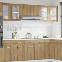 Walplus Kitchen Wall Cabinet Lyon With Glass Door Artisan Oak 60X31X60 Cm - thumbnail 3