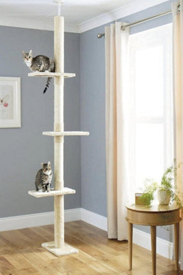 Ca&t Cat Scratching Post Floor To Ceiling 285Cm Tree Climbing Tower - image 1