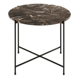 Furniture To Go Avila Side Table With Brown Marble Top 52X40Cm - thumbnail 2