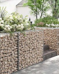 Songmics Gabion Basket Stone Wire Mesh Size 10 X 5Cm Galvanized 100 X 90 X 30Cm Ggb193 - thumbnail 1