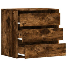 Vidaxl Corner Chest Of Drawers Smoked Oak 60X41X58 Cm Engineered Wood - thumbnail 5
