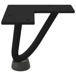 Berkfield Hairpin Legs For Coffee Table 4 Pcs Black 10 Cm Solid Steel - thumbnail 6