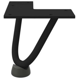 Berkfield Hairpin Legs For Coffee Table 4 Pcs Black 10 Cm Solid Steel - thumbnail 5